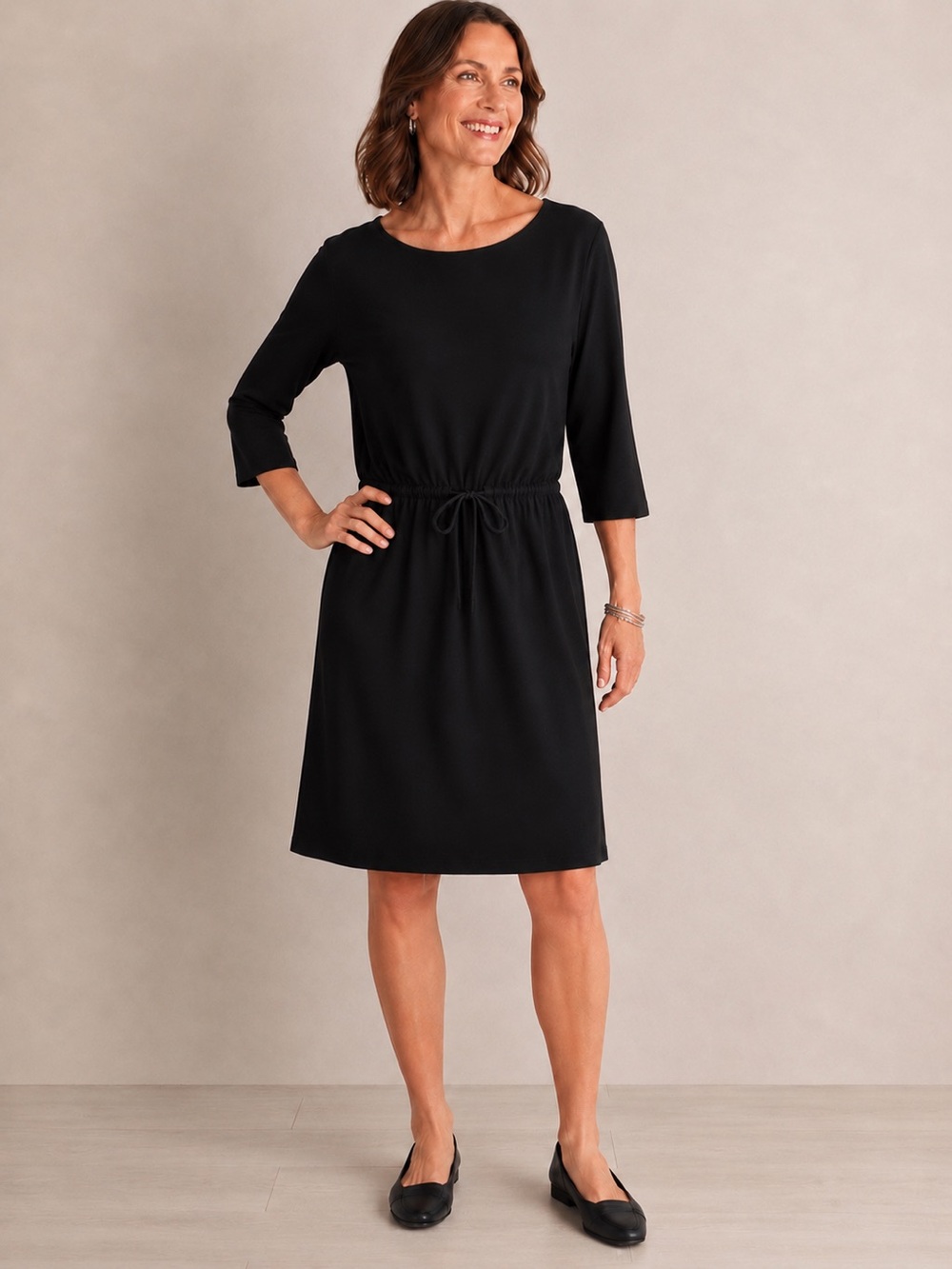 J Jill Black Dress Casual Size Medium Tall